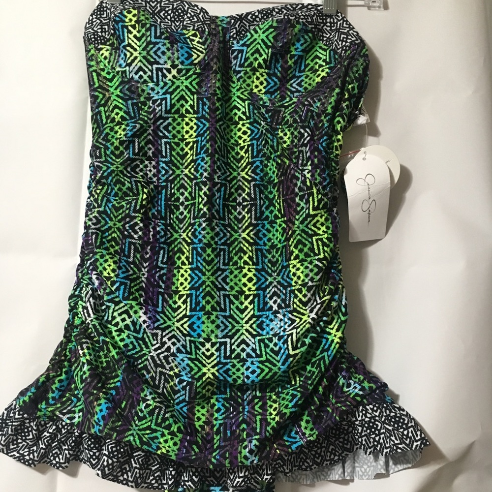 Jessica Simpson One piece bathing suit with skirt.